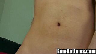 This hot emo twink is masturbating while alone - porn video