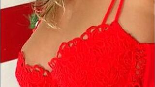 Holiday strip tease in lingerie - porn video