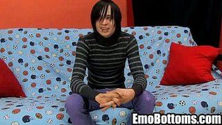 A sexy tattooed punk twink jerks his cock off - porn video