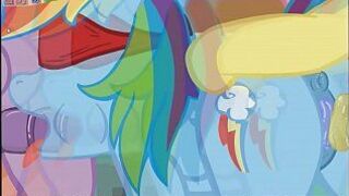 Three Curious Ponies - porn video