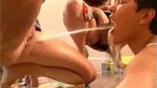Table pissing girls - porn video