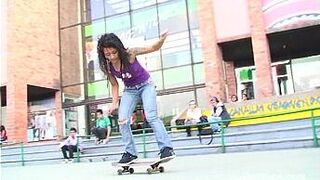 punk skateboarder latina named Diana Delgado getting her tight pussy fucked hard - porn video