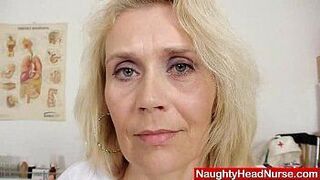 Blonde curvicious mature nurse - porn video