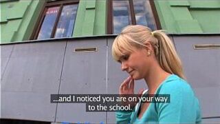 PublicAgent Beautiful blonde fucks me in my car - porn video