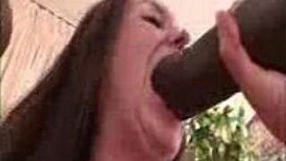A big black cock punished my brunette pussy - porn video
