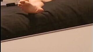 Watch my hard cock sucked off by my toy - porn video