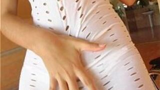 Give Me Pink Peaches sensual camel toe and toy play - porn video